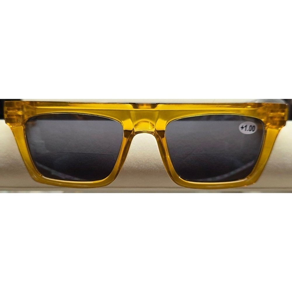 New Bifocal Reading Readers Lenses +1.00 Glasses UV400‎ Sunglasses Orange Square